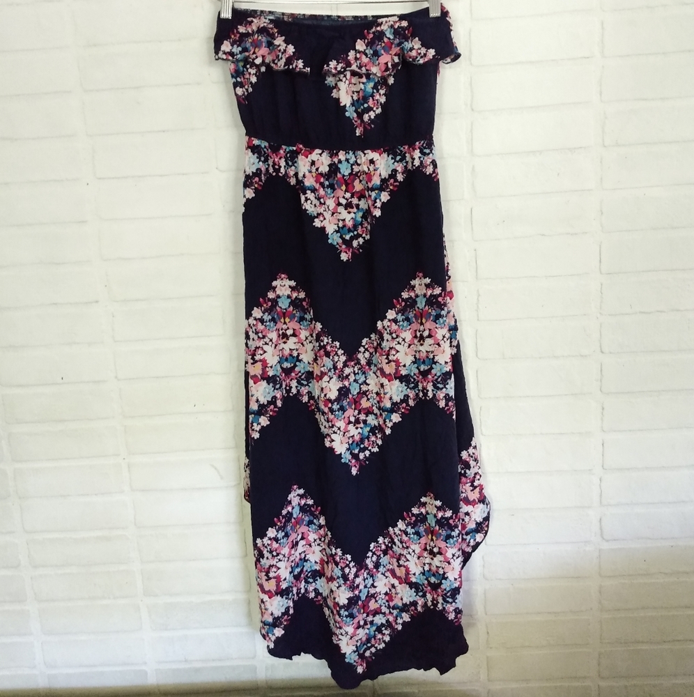 Trixxi Strapless High Low Floral Dress - Picture 3 of 8
